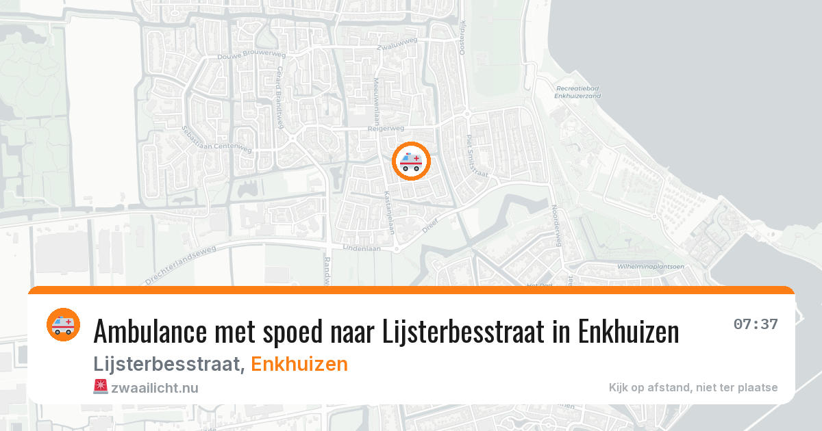 Ambulance met spoed naar Lijsterbesstraat in Enkhuizen — 23 jan 2026