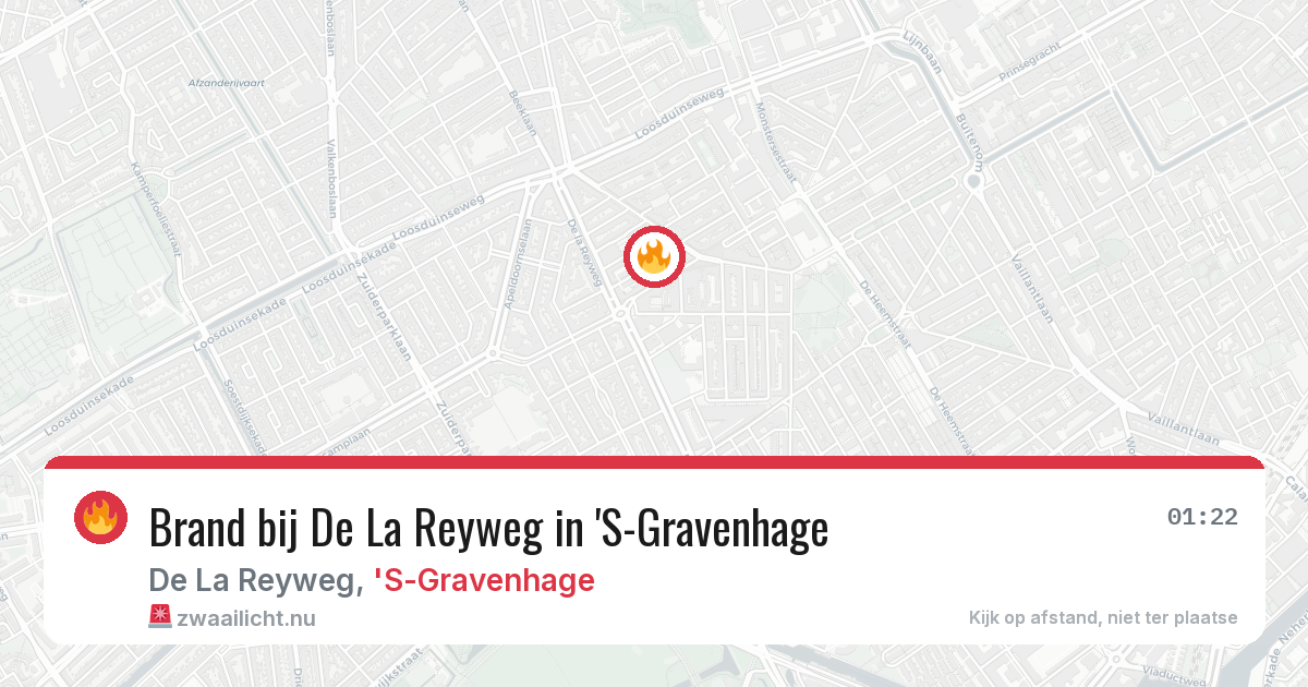 Brand bij De La Reyweg in 'S-Gravenhage — 4 apr 2026