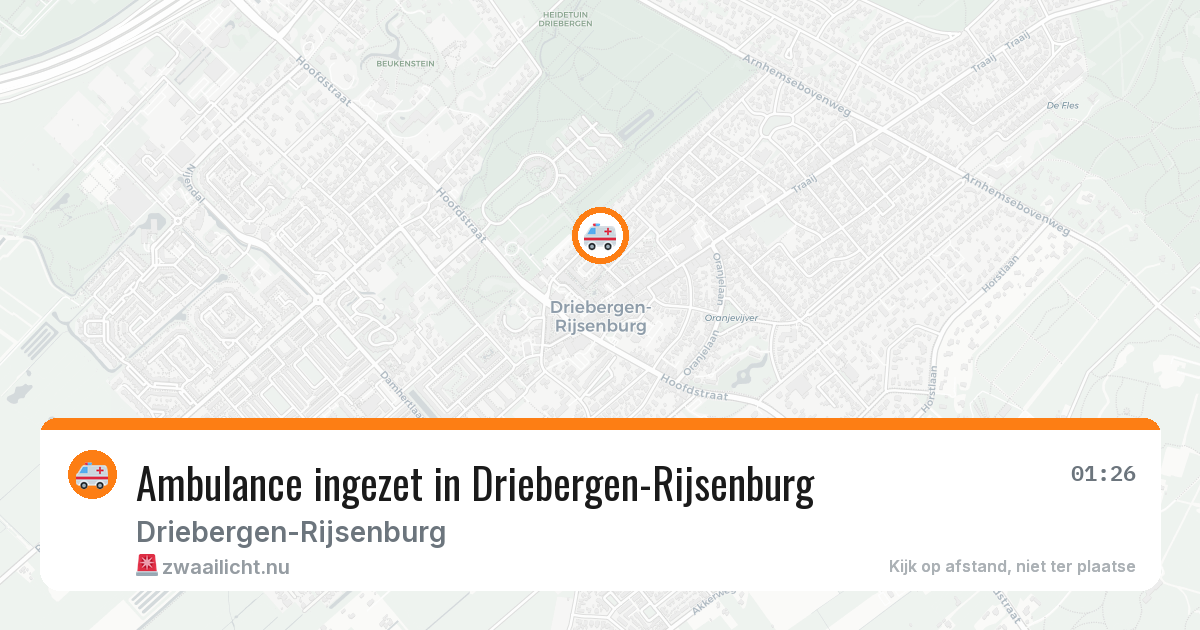 Ambulance ingezet in Driebergen-Rijsenburg — 7 mei 2026