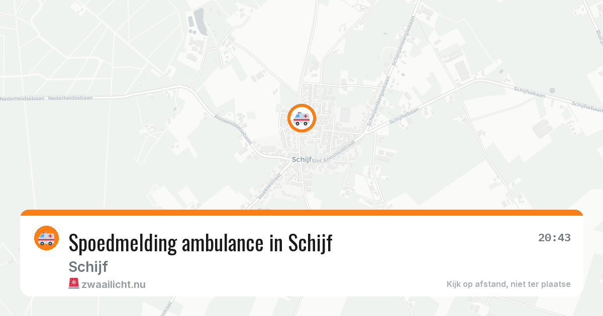 Spoedmelding ambulance in Schijf — 22 mrt 2026