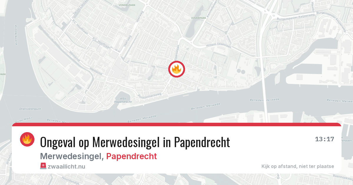 Ongeval op Merwedesingel in Papendrecht — 6 mei 2026