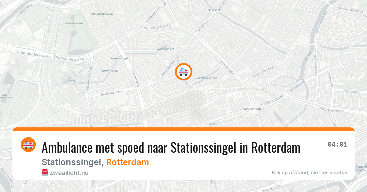 Ambulance met spoed naar Stationssingel in Rotterdam — 7 jun 2026
