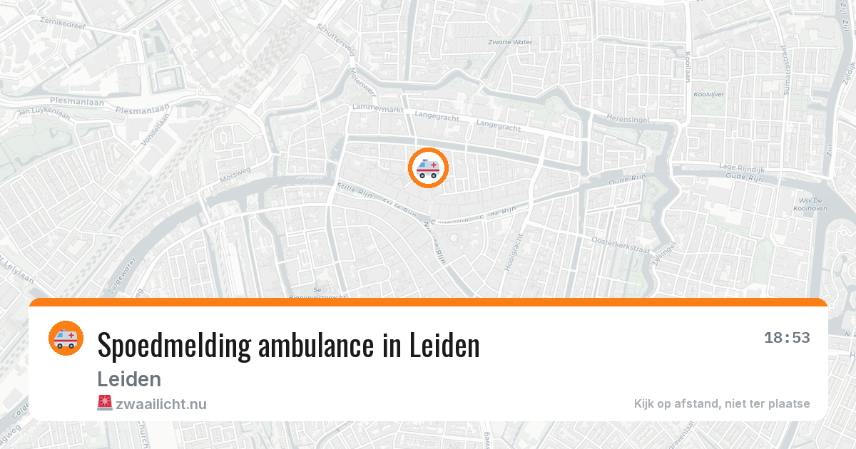 Spoedmelding ambulance in Leiden — 18 mrt 2026