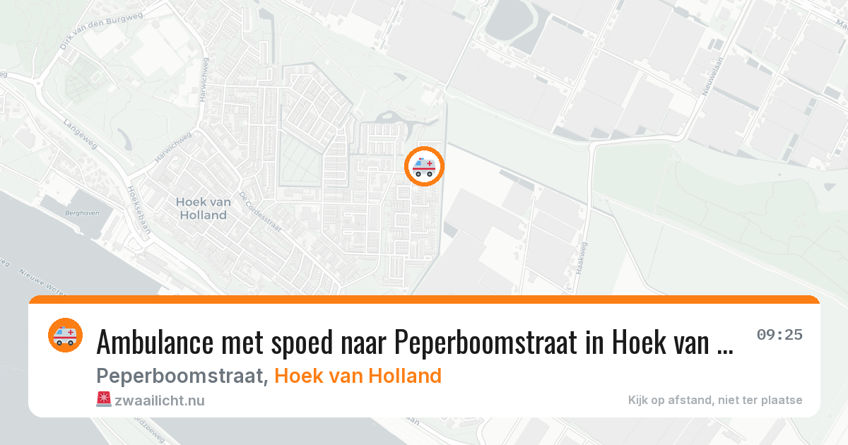 Ambulance met spoed naar Peperboomstraat in Hoek van Holland — 24 jul 2026