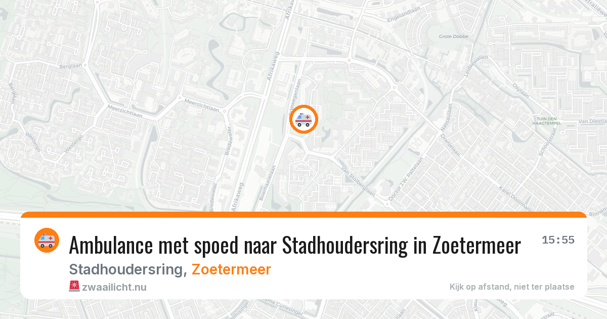 Ambulance met spoed naar Stadhoudersring in Zoetermeer — 30 mei 2026