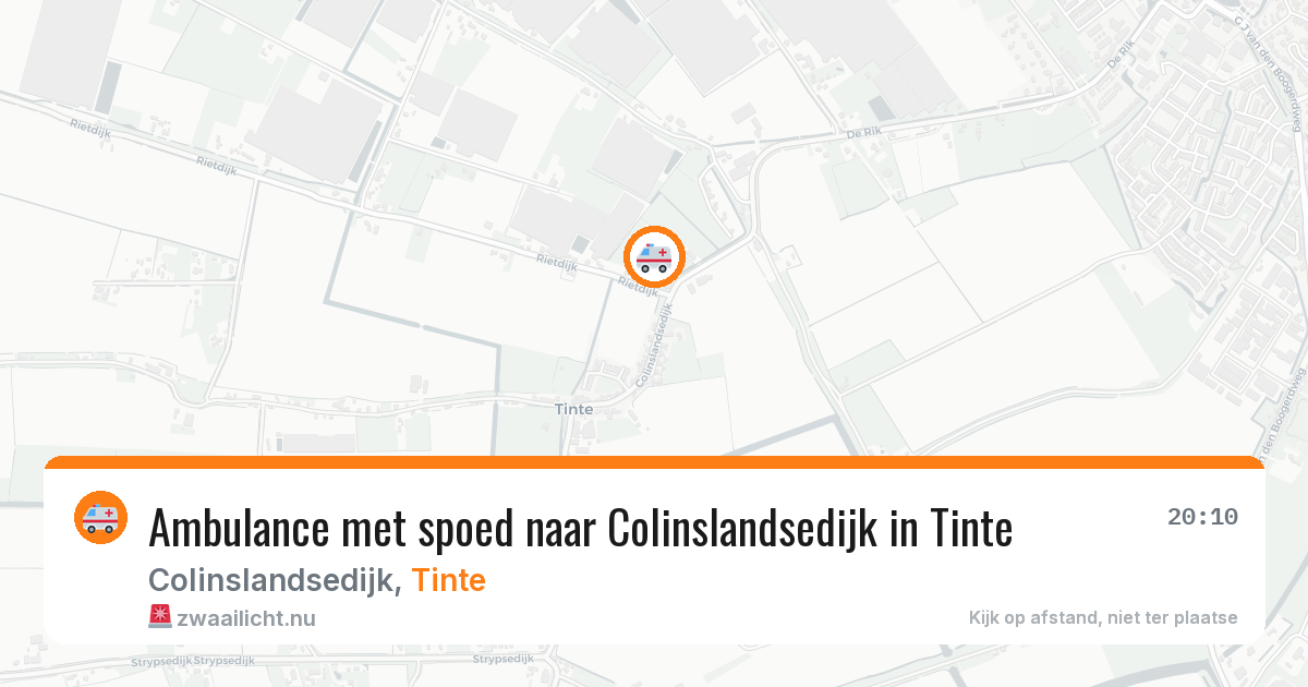 Ambulance met spoed naar Colinslandsedijk in Tinte — 3 jun 2026