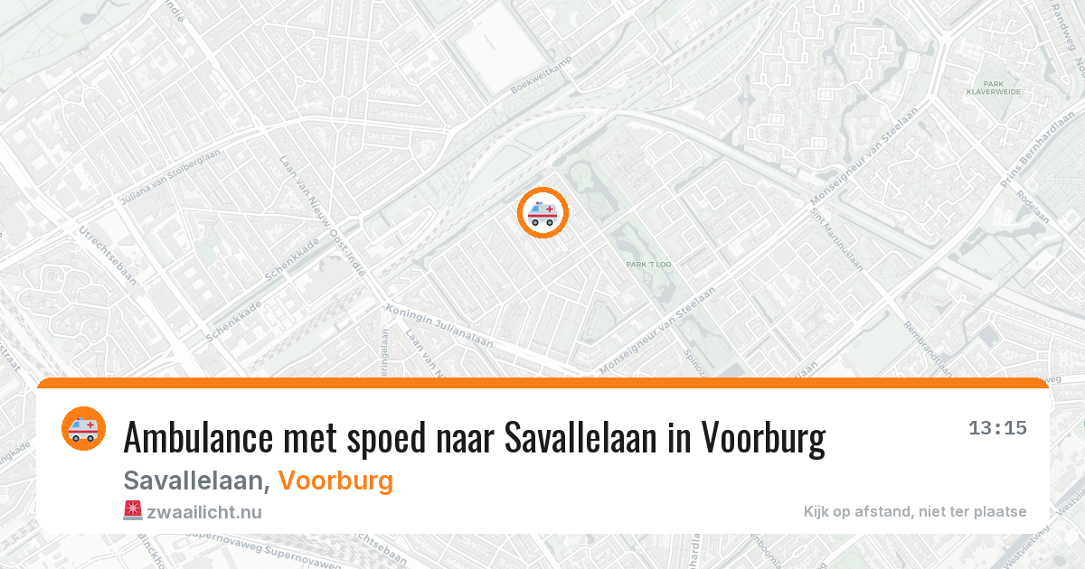 Ambulance met spoed naar Savallelaan in Voorburg — 3 jun 2026