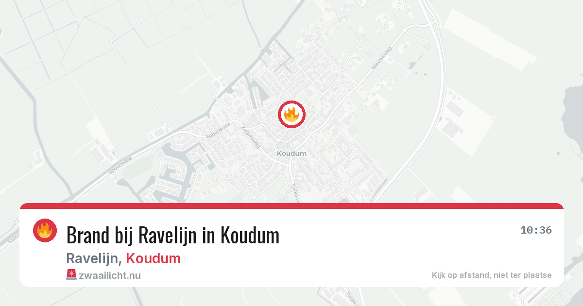 Brand bij Ravelijn in Koudum — 19 mrt 2026