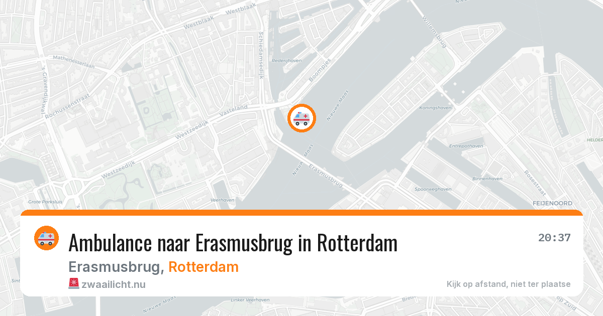 Ambulance naar Erasmusbrug in Rotterdam — 18 mei 2026