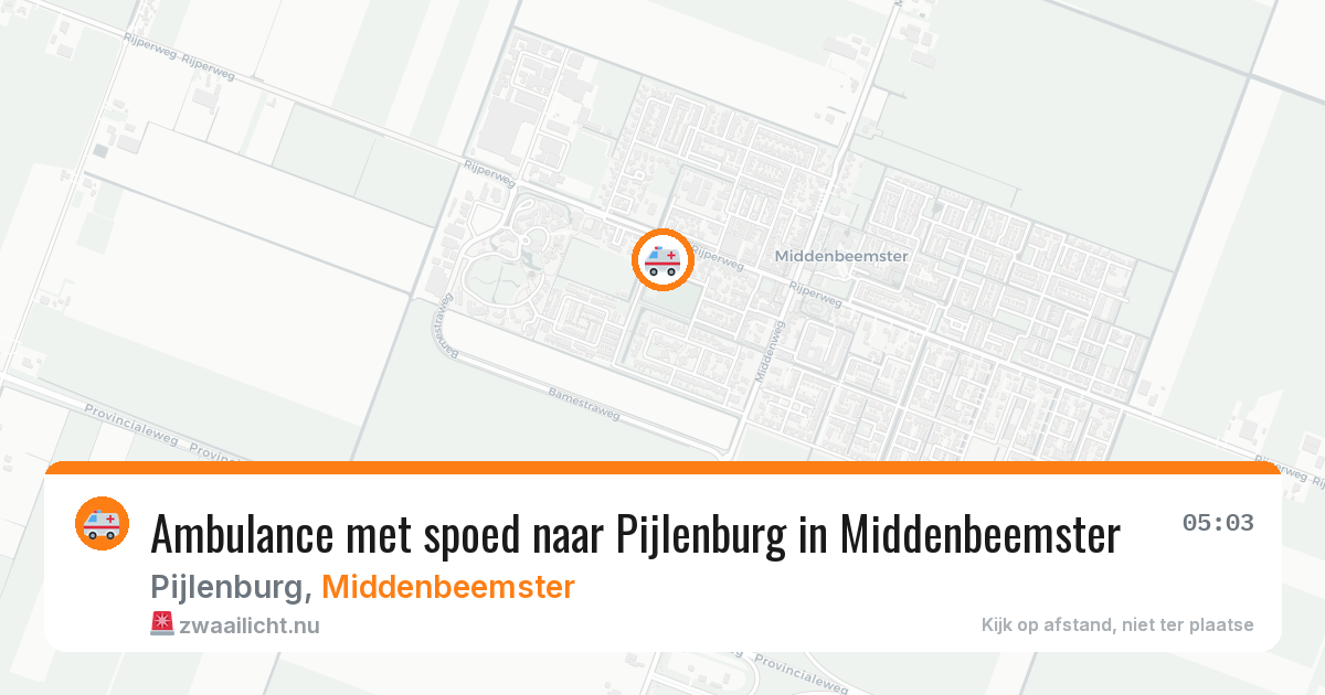 Ambulance met spoed naar Pijlenburg in Middenbeemster — 10 jul 2026