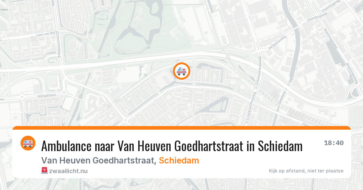 Ambulance naar Van Heuven Goedhartstraat in Schiedam — 20 mrt 2026