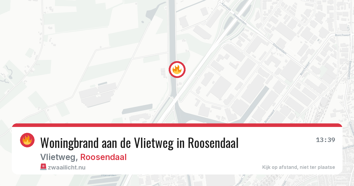Woningbrand aan de Vlietweg in Roosendaal — 1 apr 2026