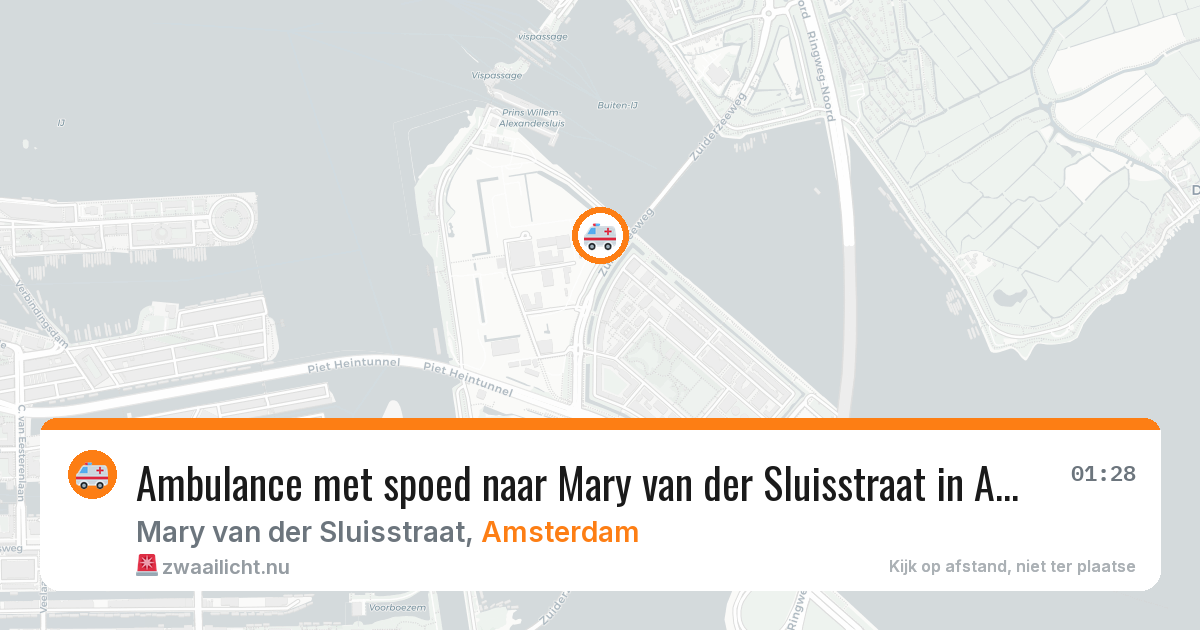 Ambulance met spoed naar Mary van der Sluisstraat in Amsterdam — 13 jul 2026