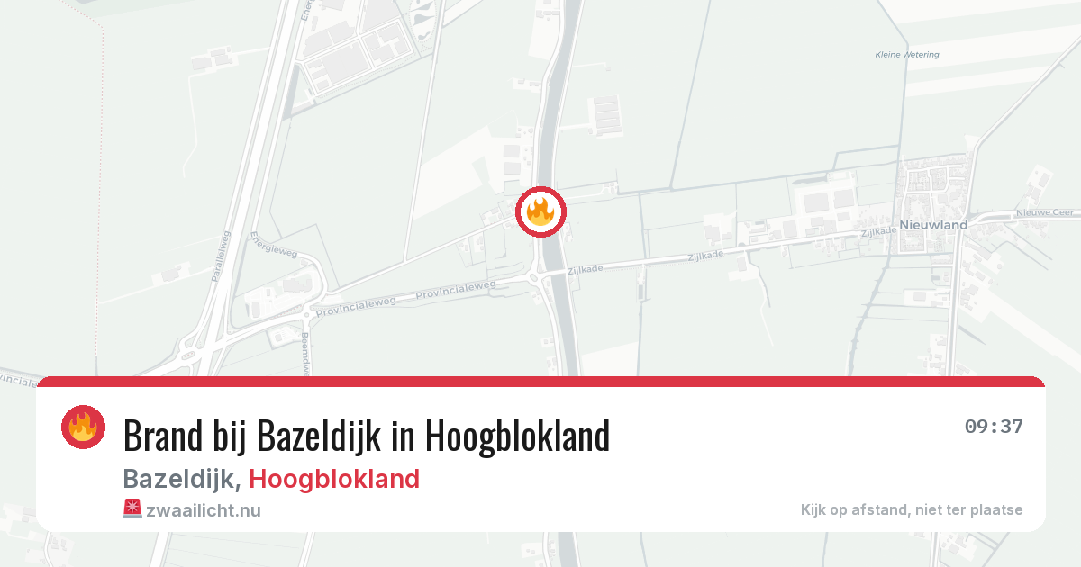 Brand bij Bazeldijk in Hoogblokland — 14 apr 2026