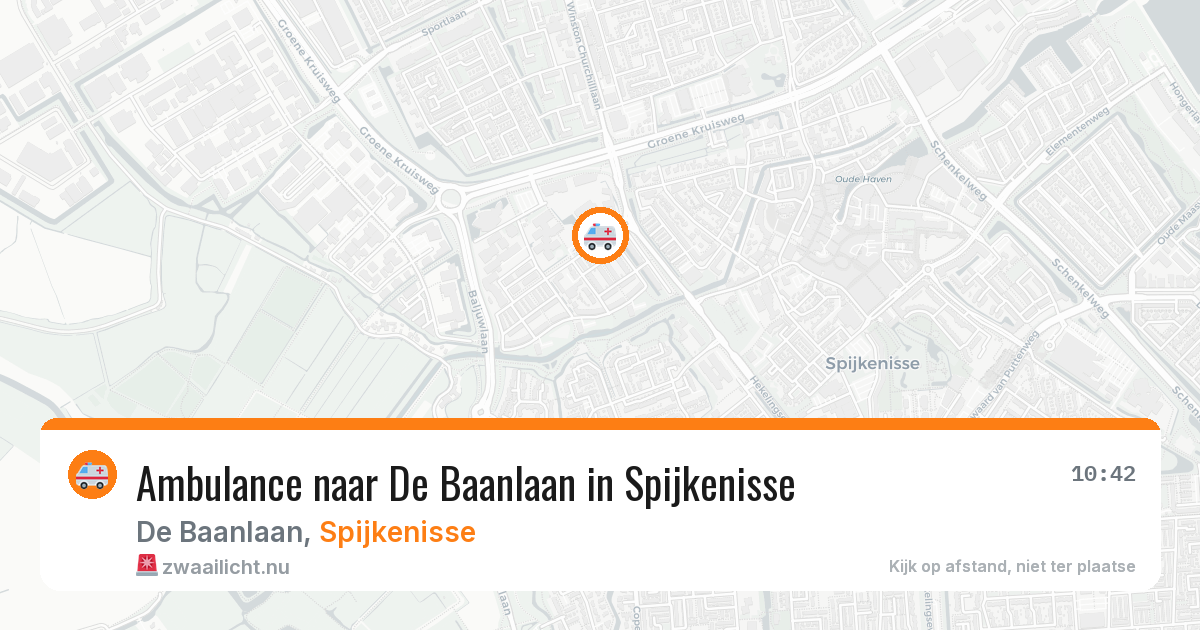 Ambulance naar De Baanlaan in Spijkenisse — 12 jul 2026