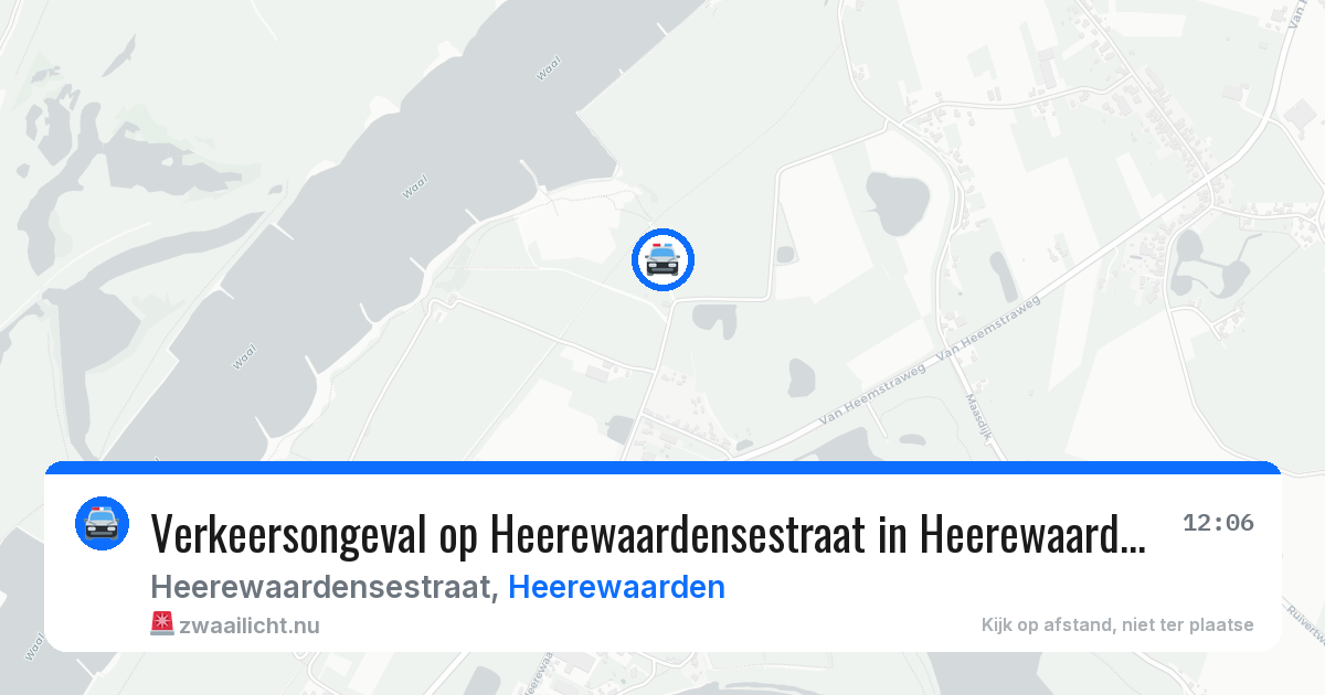 Verkeersongeval op Heerewaardensestraat in Heerewaarden — 24 mrt 2026