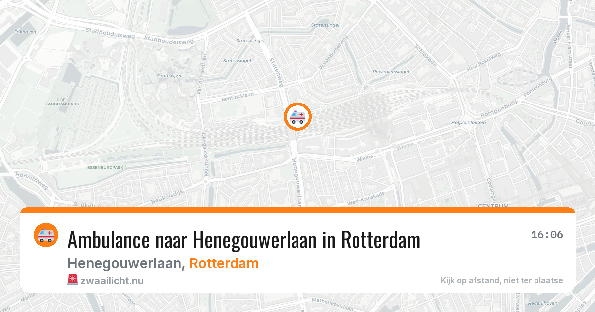 Ambulance naar Henegouwerlaan in Rotterdam — 10 jul 2026