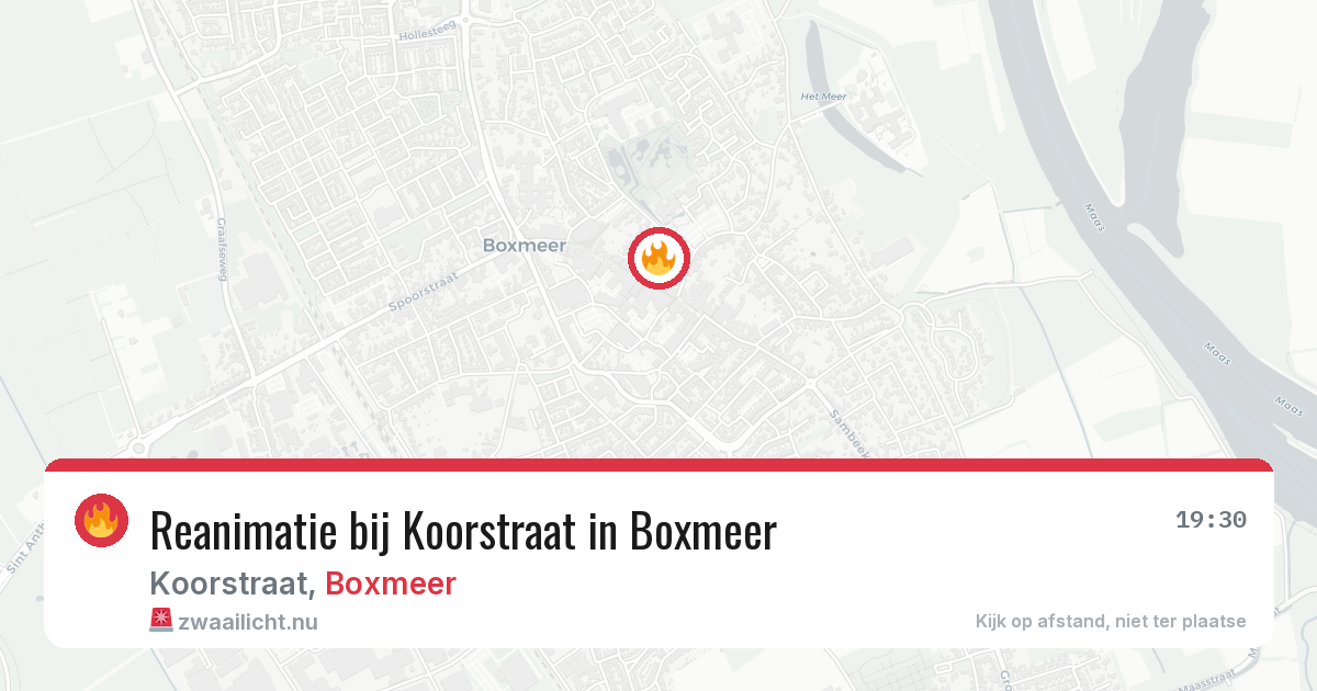 Reanimatie bij Koorstraat in Boxmeer — 5 mrt 2026