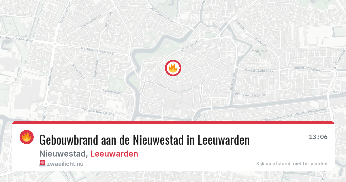 Gebouwbrand aan de Nieuwestad in Leeuwarden — 19 mei 2026