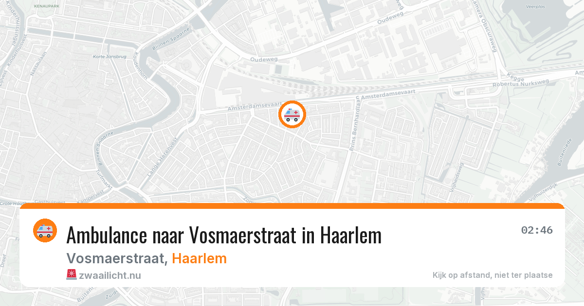Ambulance naar Vosmaerstraat in Haarlem — 25 jul 2026