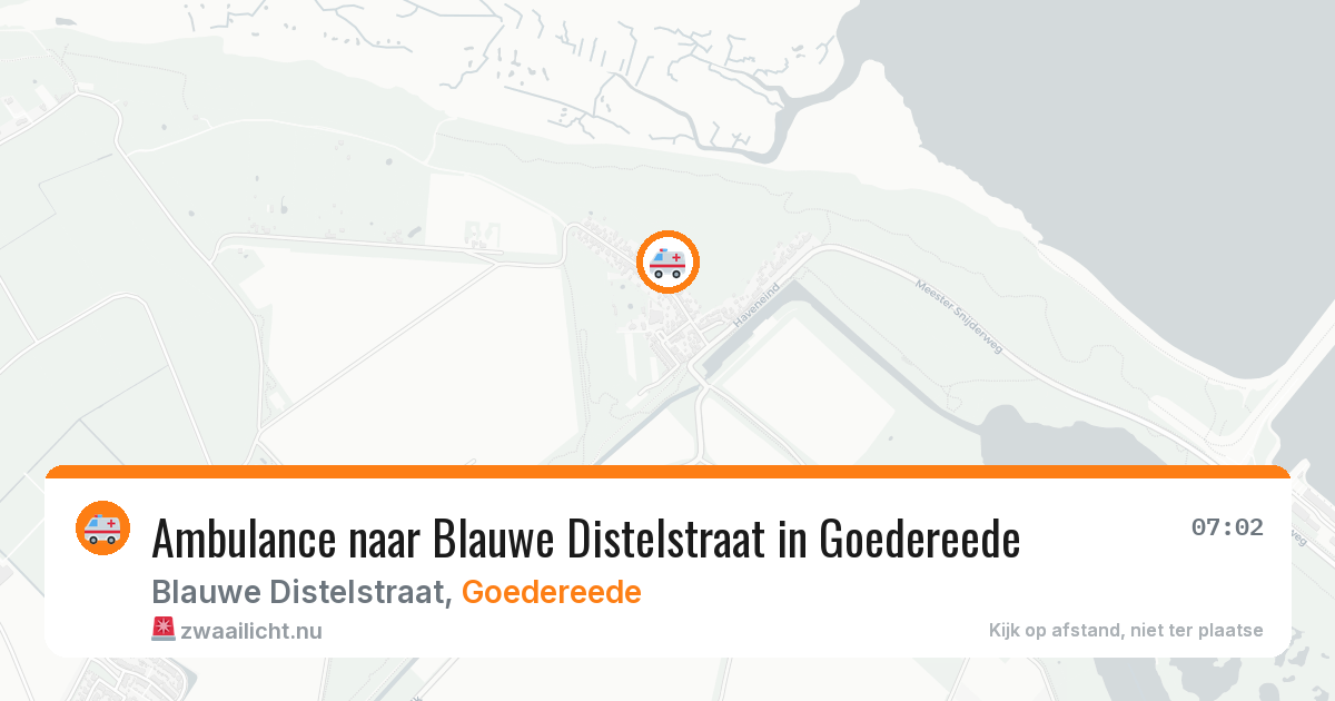 Ambulance naar Blauwe Distelstraat in Goedereede — 1 jun 2026