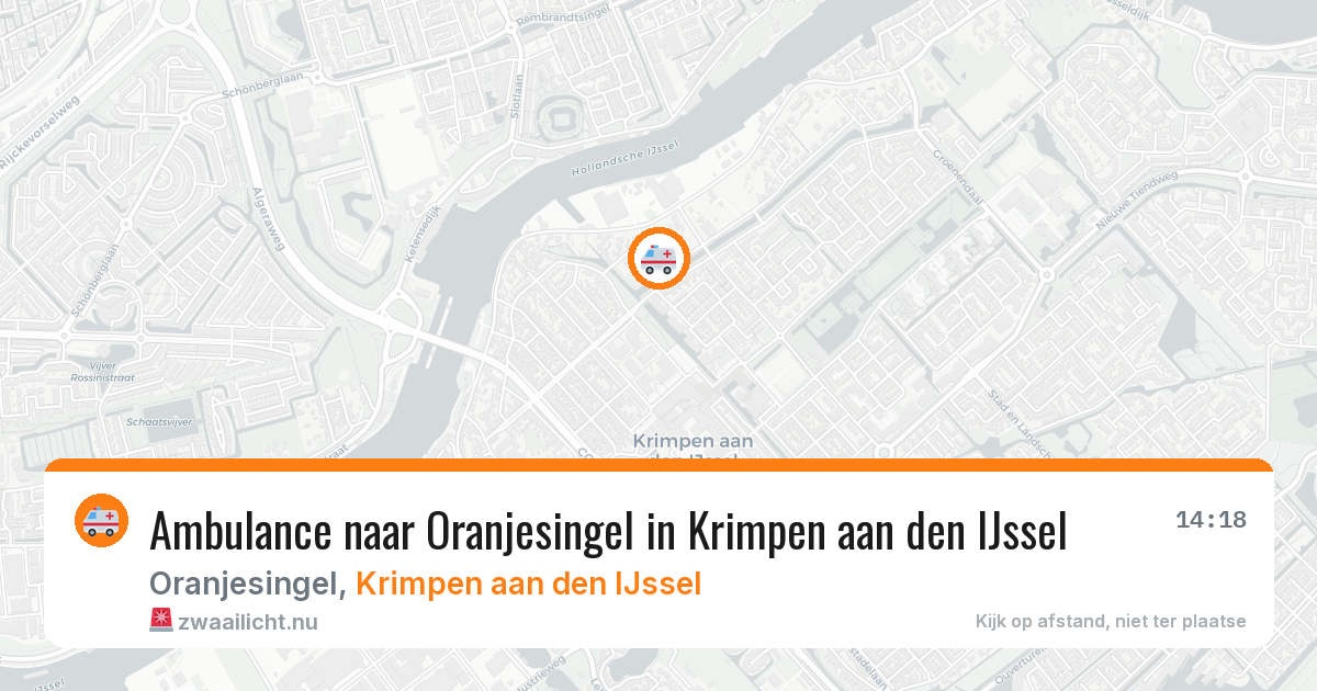 Ambulance naar Oranjesingel in Krimpen aan den IJssel — 16 jul 2026