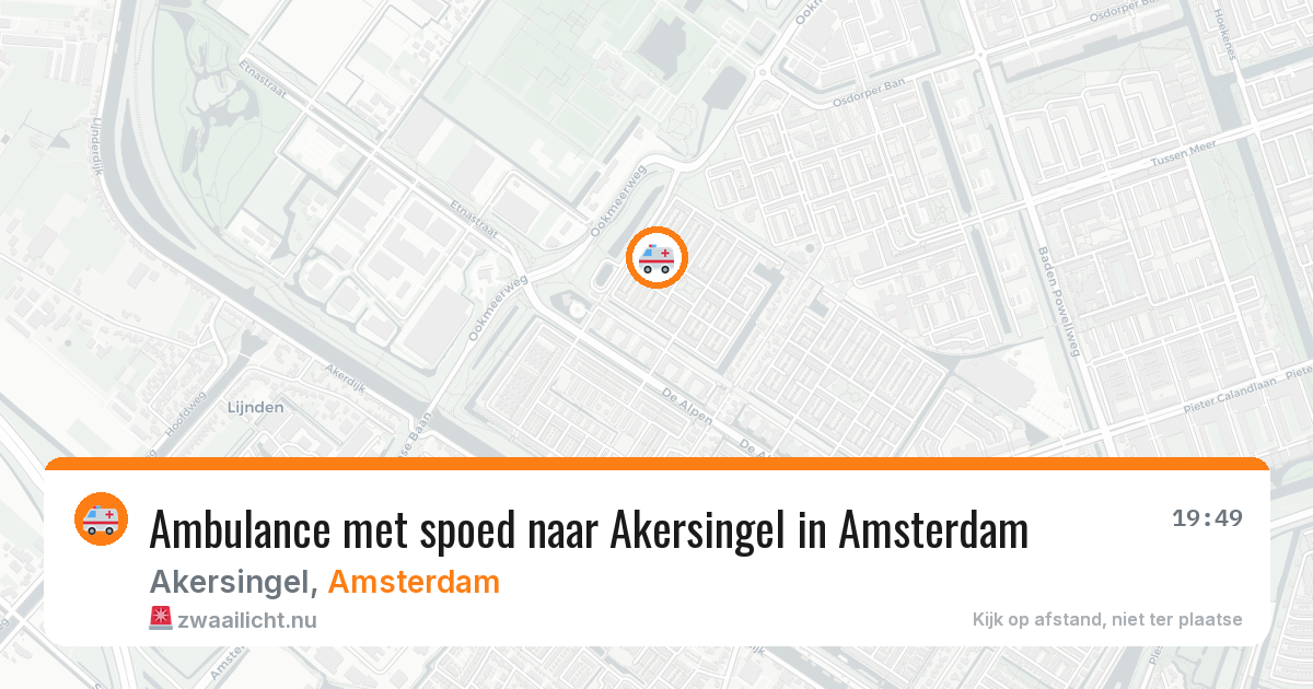 Ambulance met spoed naar Akersingel in Amsterdam — 25 mei 2026