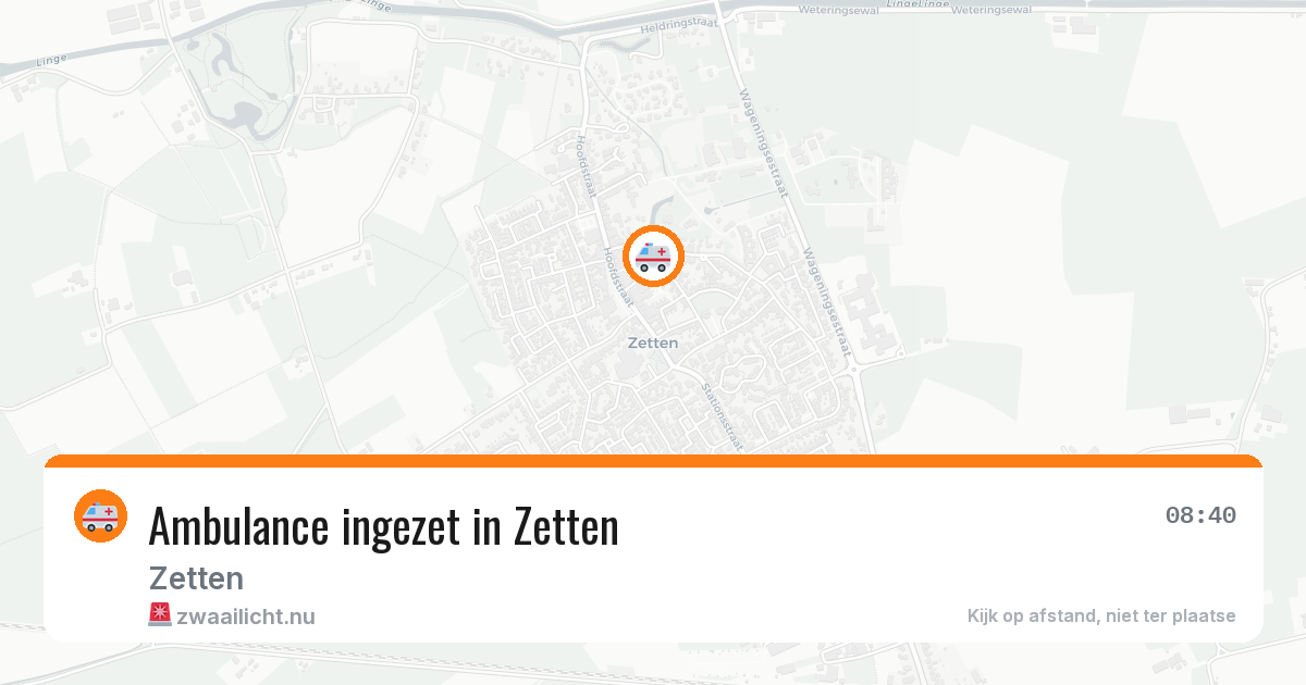 Ambulance ingezet in Zetten — 16 jul 2026