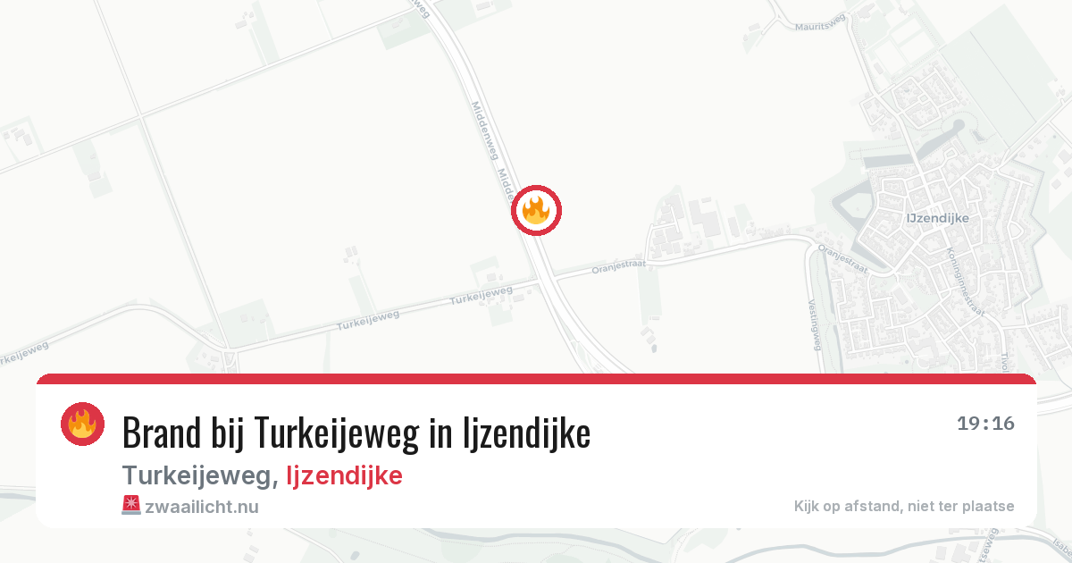 Brand bij Turkeijeweg in Ijzendijke — 18 jan 2026