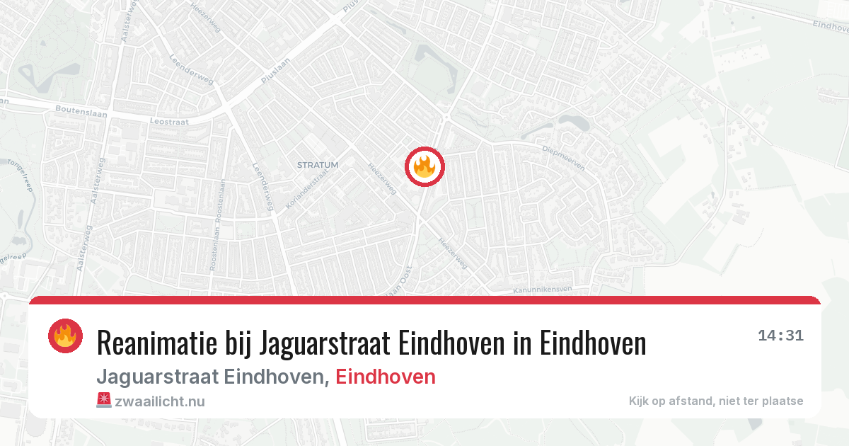 Reanimatie bij Jaguarstraat Eindhoven in Eindhoven — 6 apr 2026