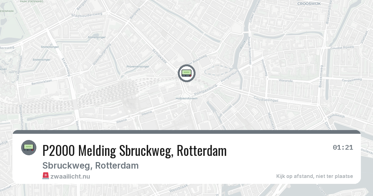 P2000 Melding Sbruckweg, Rotterdam — 12 mrt 2026