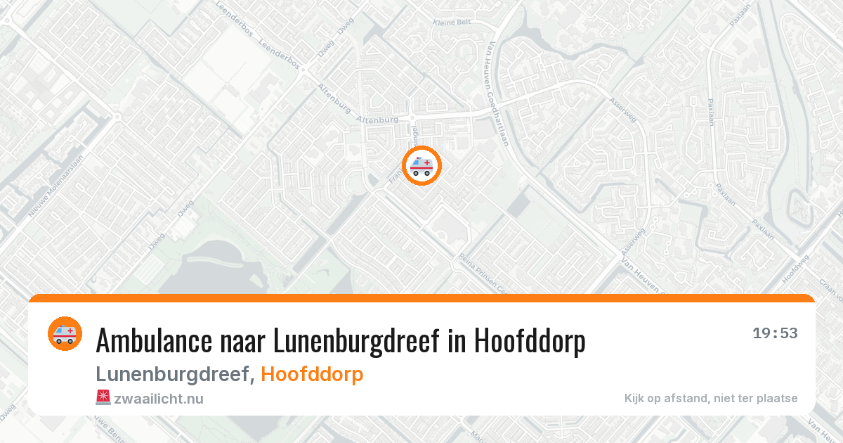 Ambulance naar Lunenburgdreef in Hoofddorp — 9 mei 2026