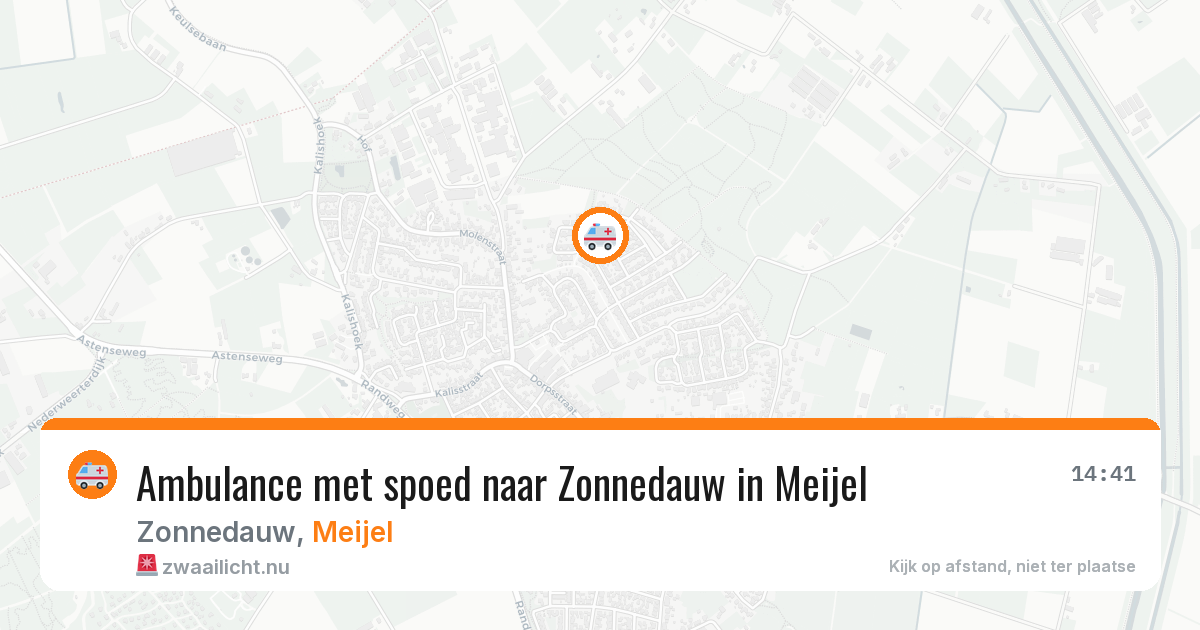 Ambulance met spoed naar Zonnedauw in Meijel — 6 jul 2026