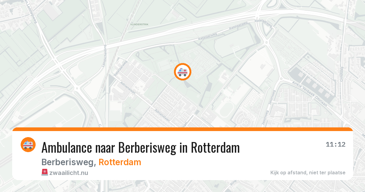 Ambulance naar Berberisweg in Rotterdam — 26 mrt 2026