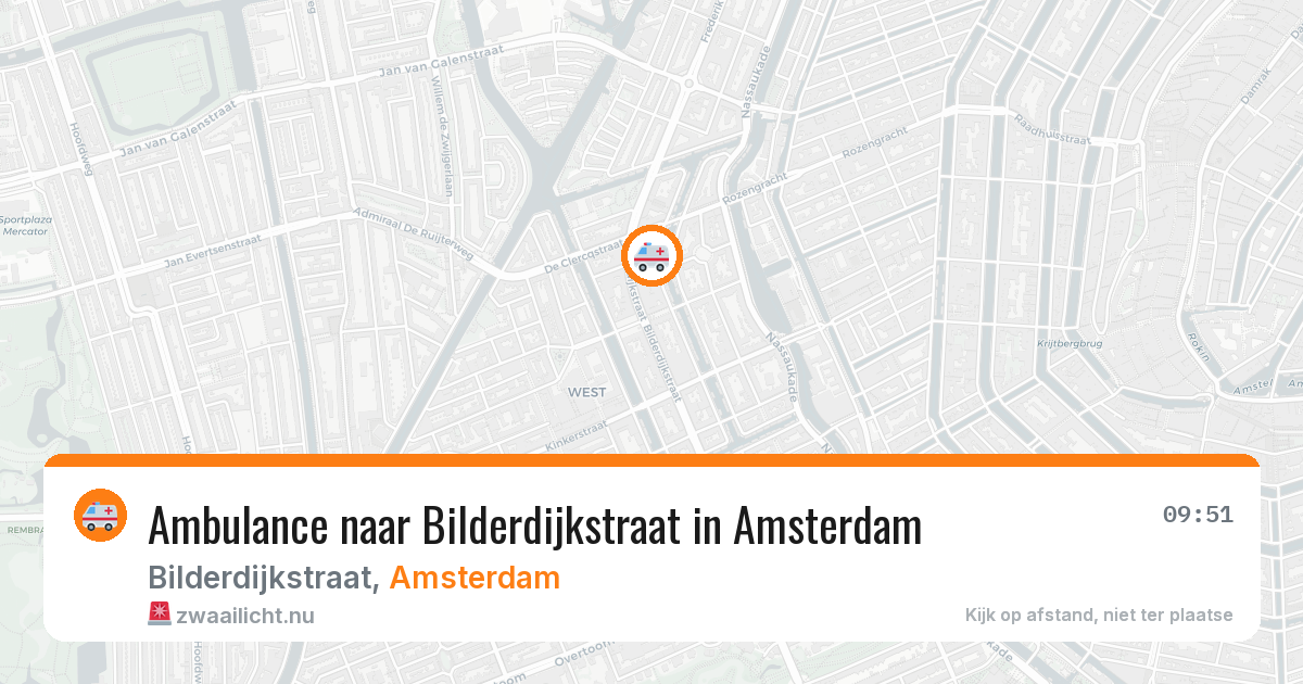 Ambulance naar Bilderdijkstraat in Amsterdam — 18 jul 2026