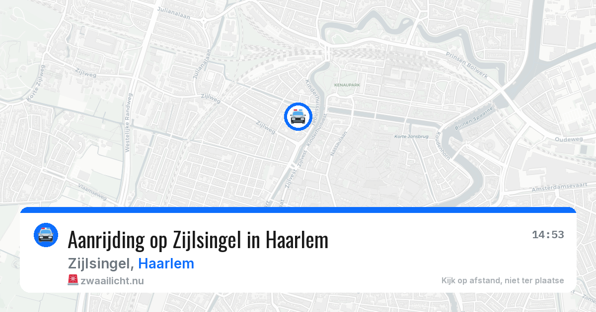 Aanrijding op Zijlsingel in Haarlem — 18 jul 2026