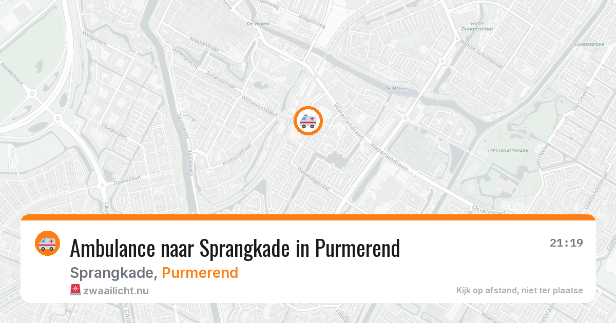 Ambulance naar Sprangkade in Purmerend — 25 jul 2026