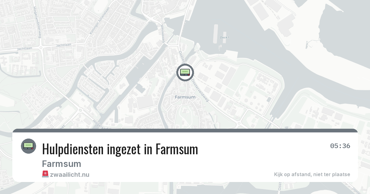 Hulpdiensten ingezet in Farmsum — 1 jun 2026 | 🚨 Zwaailicht.nu