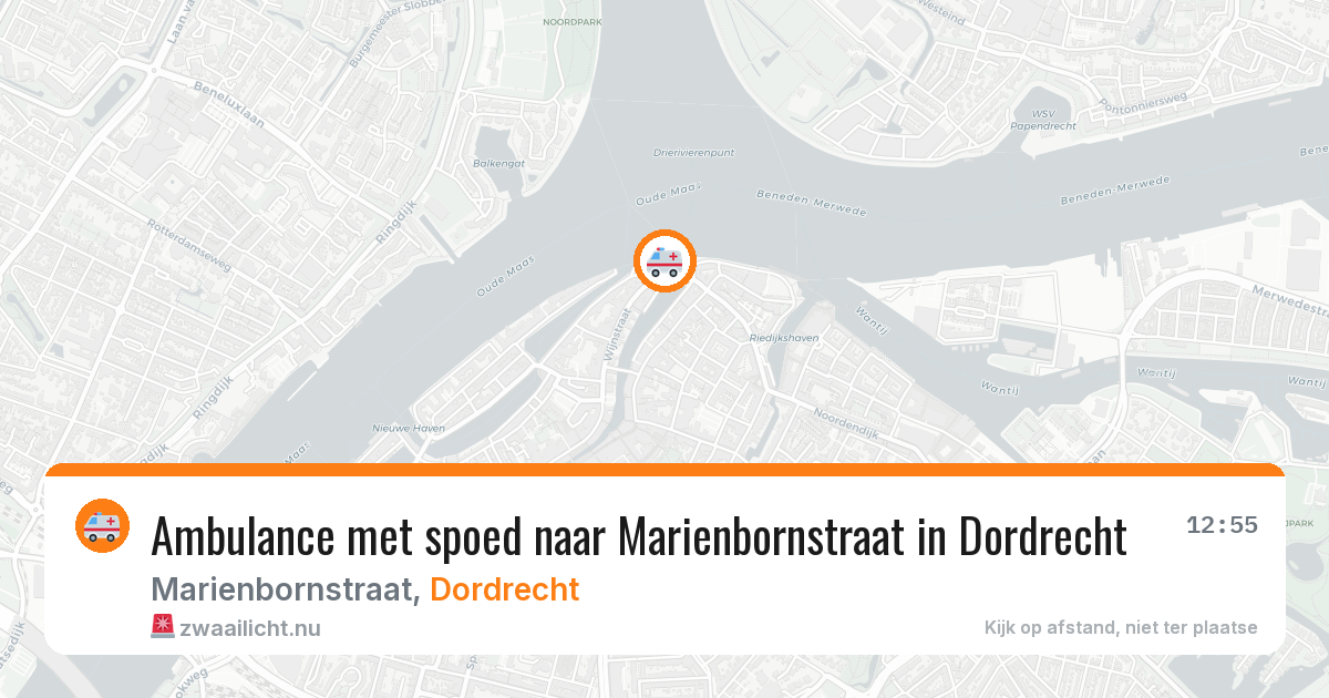 Ambulance met spoed naar Marienbornstraat in Dordrecht — 18 mei 2026