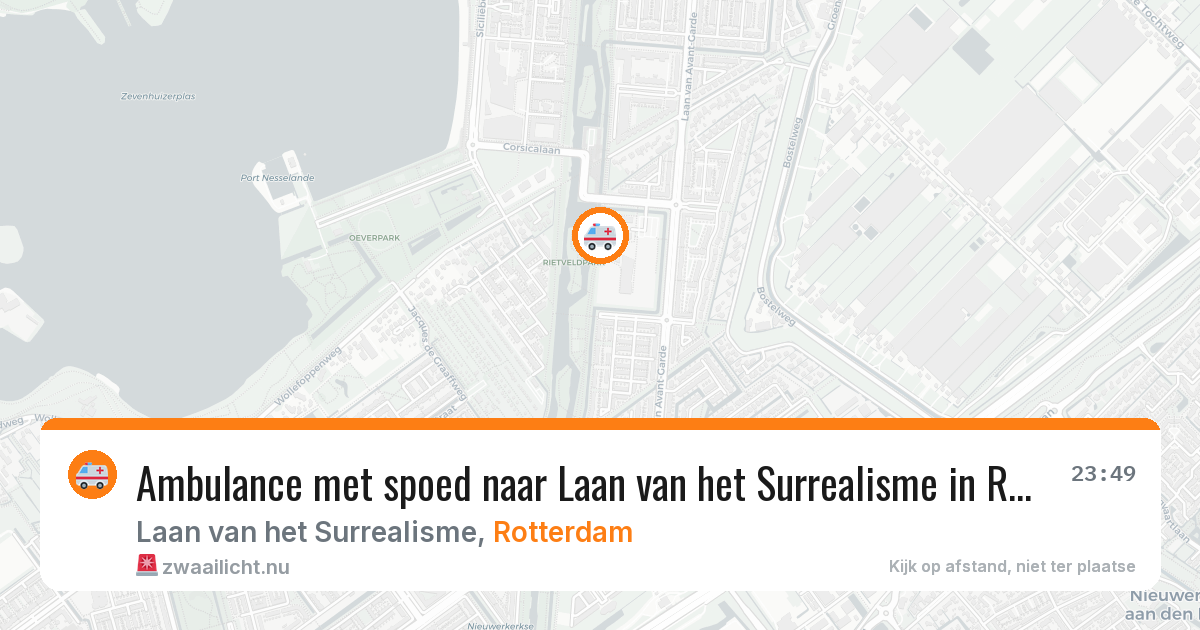 Ambulance met spoed naar Laan van het Surrealisme in Rotterdam — 4 jun 2026