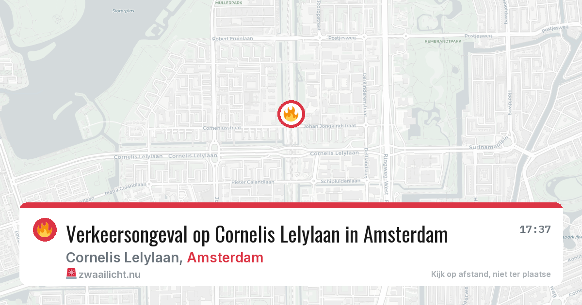 Verkeersongeval op Cornelis Lelylaan in Amsterdam — 12 jul 2026