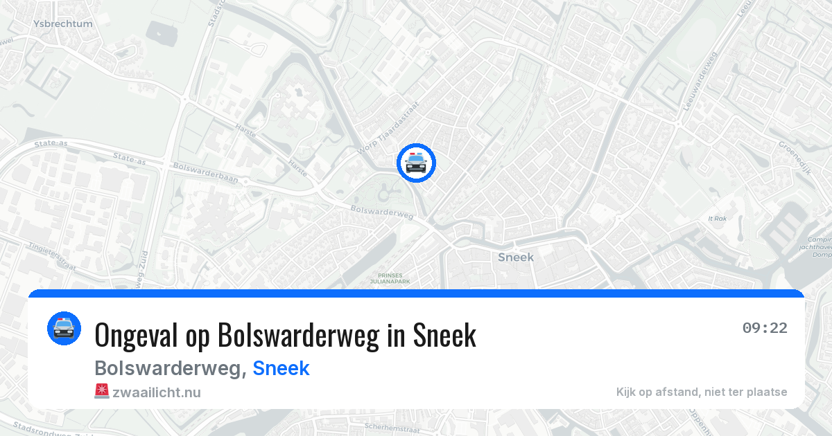 Ongeval op Bolswarderweg in Sneek — 21 jan 2026