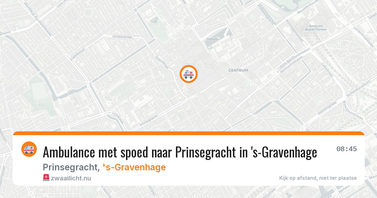 Ambulance met spoed naar Prinsegracht in 's-Gravenhage — 6 mei 2026