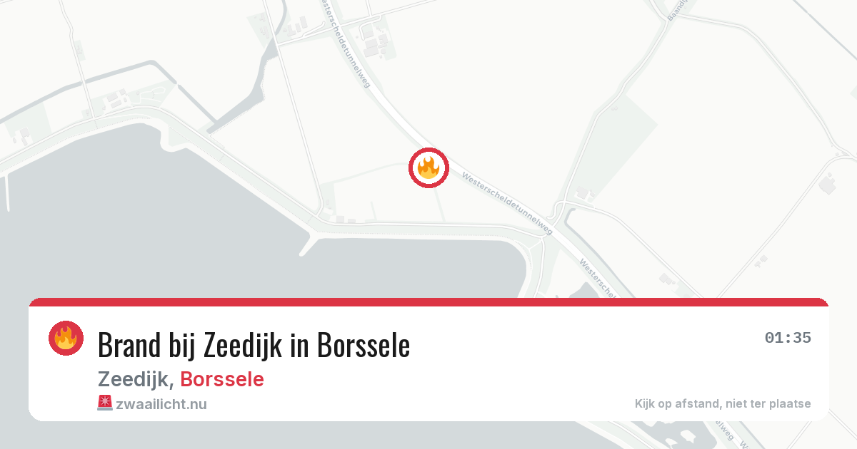 Brand bij Zeedijk in Borssele — 22 mei 2026