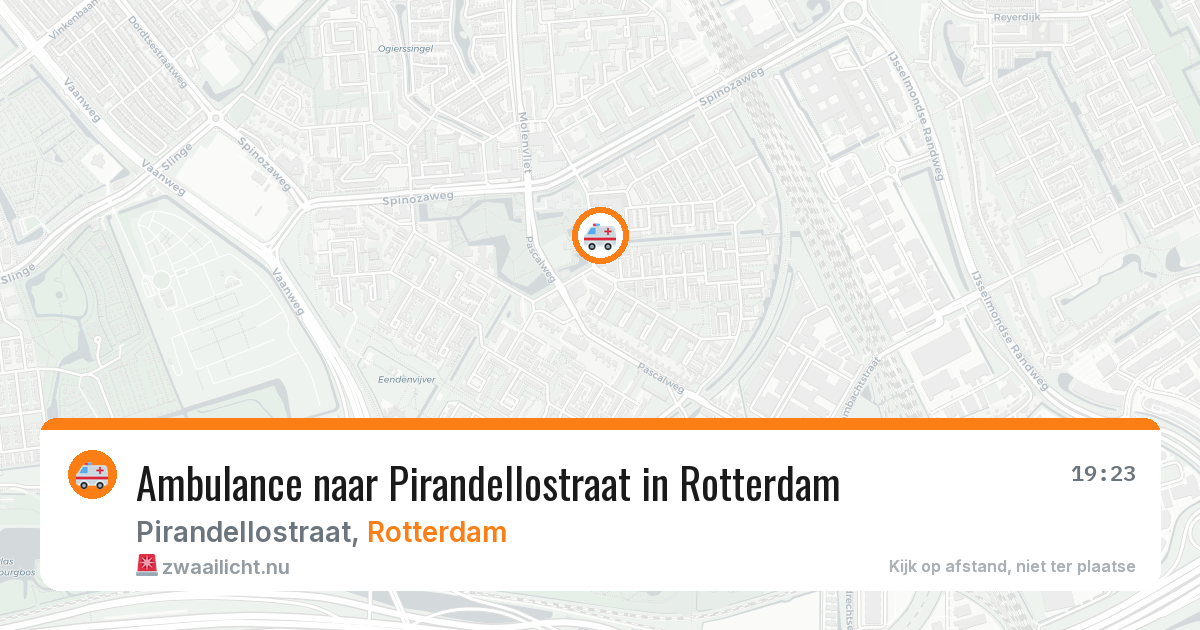 Ambulance naar Pirandellostraat in Rotterdam — 18 jul 2026