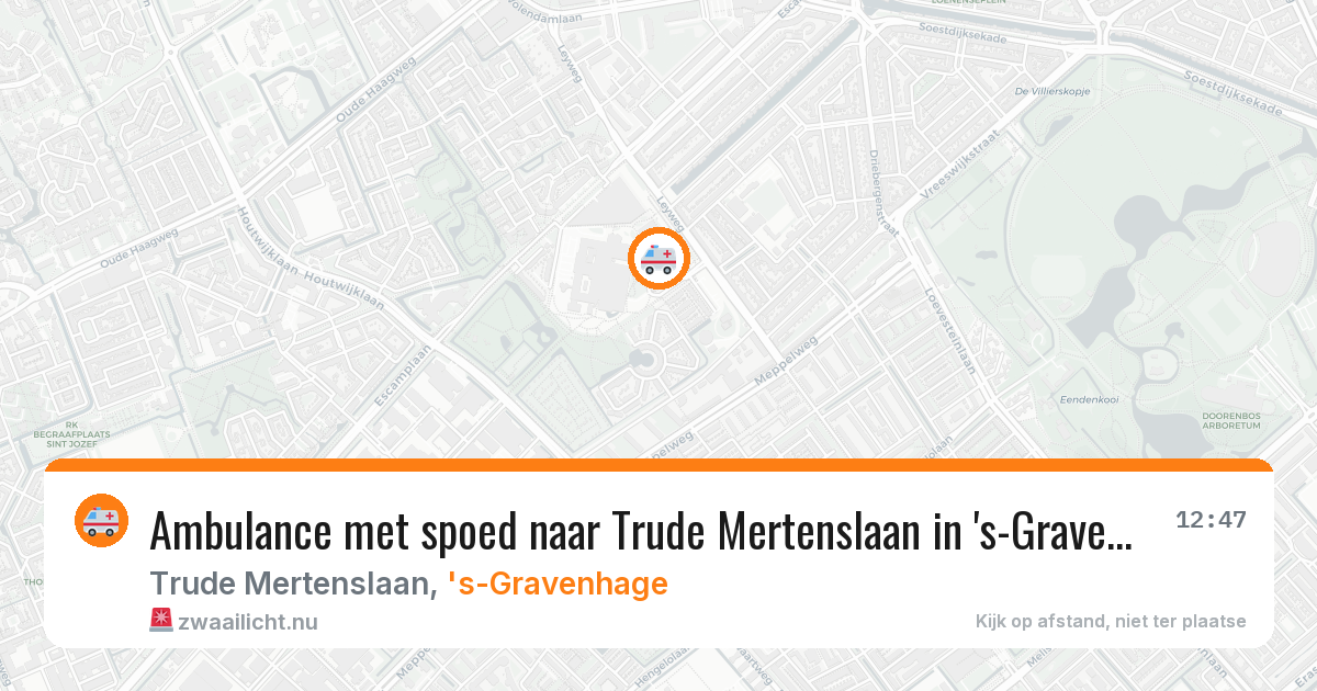 Ambulance met spoed naar Trude Mertenslaan in 's-Gravenhage — 21 mrt 2026
