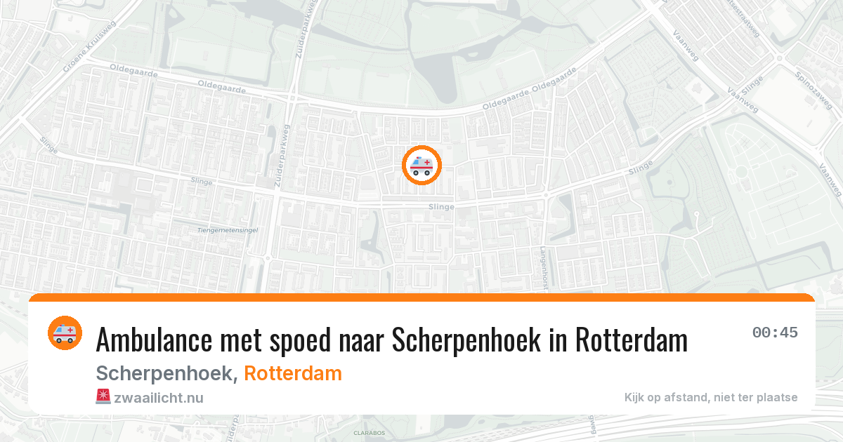 Ambulance met spoed naar Scherpenhoek in Rotterdam — 25 mrt 2026