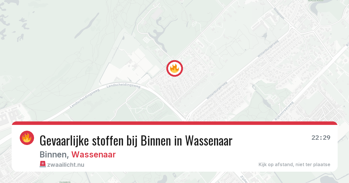 Gevaarlijke stoffen bij Binnen in Wassenaar — 16 mei 2026