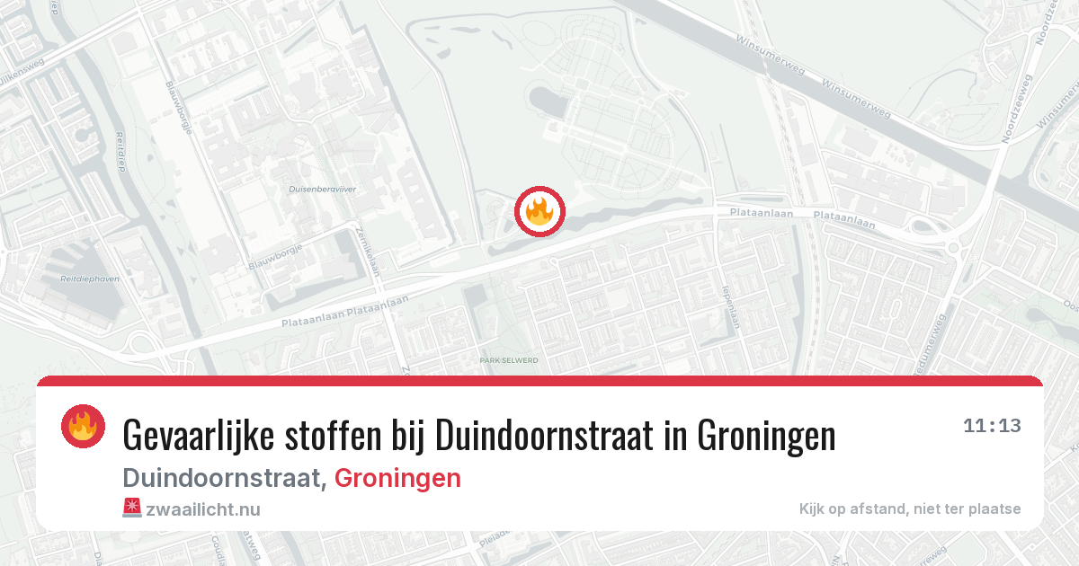 Gevaarlijke stoffen bij Duindoornstraat in Groningen — 7 mei 2026