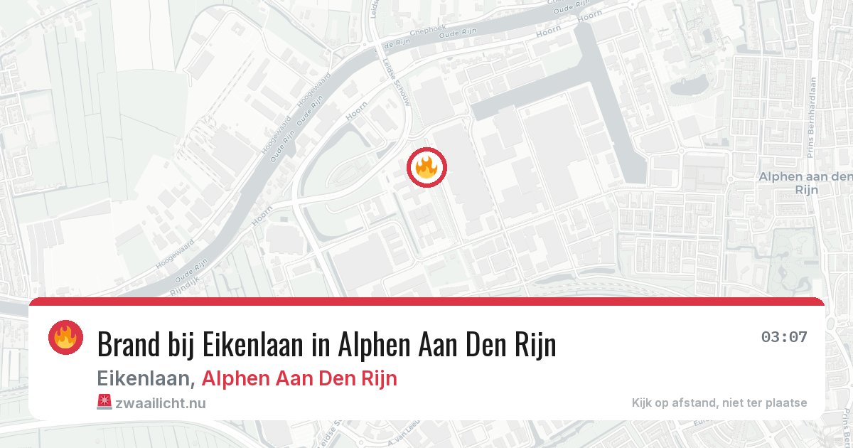 Brand bij Eikenlaan in Alphen Aan Den Rijn — 21 mei 2026